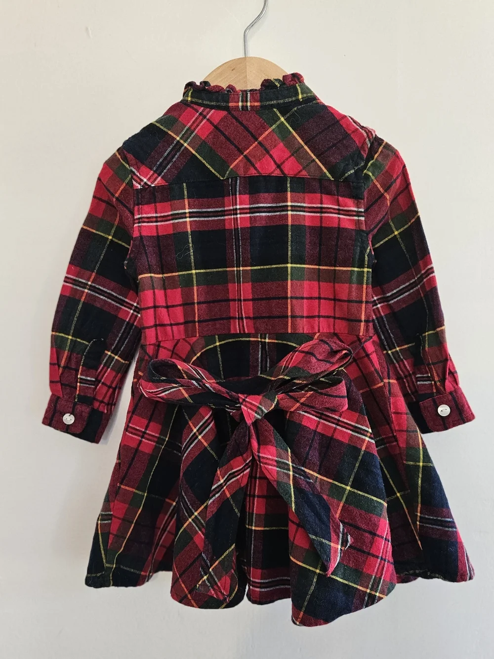Ralph Lauren Kids Tartan Plaid Cotton Flannel Dress. 12 Months